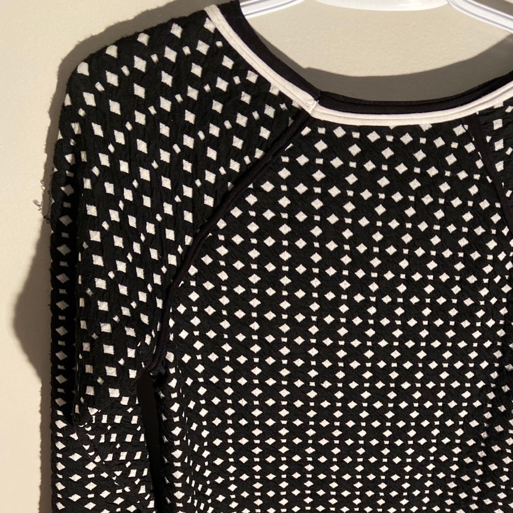 Black and white textured dress
